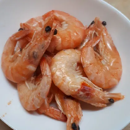 Shrimps gekocht mit Salz